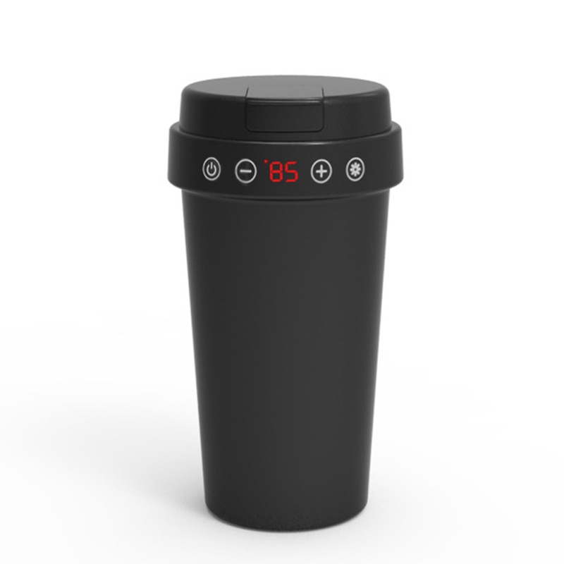 Taza de agua para calentar el coche, taza eléctrica aislante, pava para calentar agua para el coche, taza de agua Universal para el coche: Black