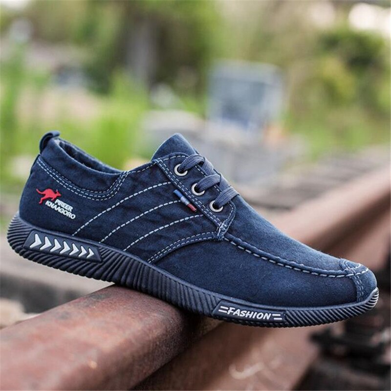 Loafers heren canvas schoenen denim casual schoenen heren sneakers veterschoenen heren sneakers ademende schoenen zwart tenis masculino