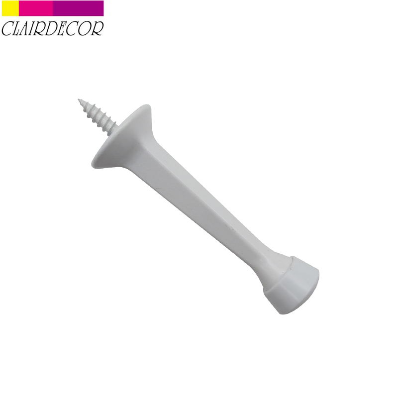 Deur Stop Stopper Bumper Wandmontage Protector Geluid Demping Zinklegering Deur Stopt: White