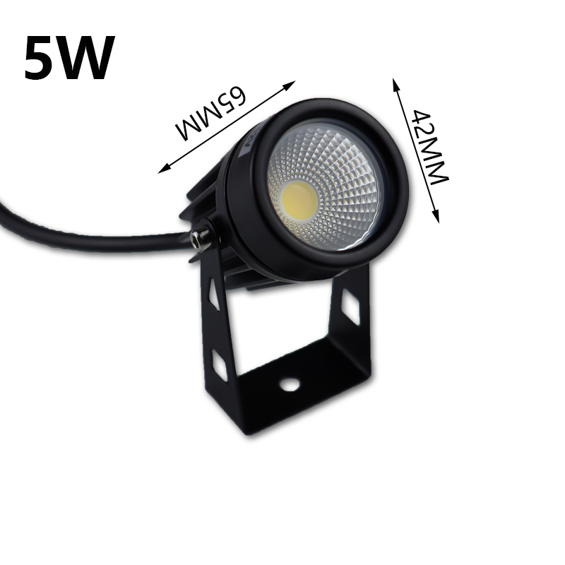 Outdoor spotlight 220V waterproof led floodlight 1W3W5W7W10W12W15W outdoor garden wall lawn light landscape courtyard tree lamp: Gold / green