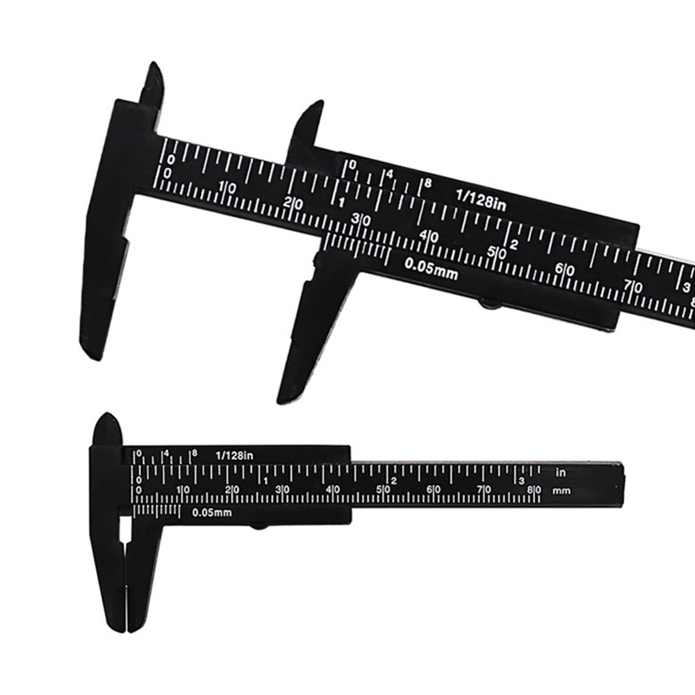0-80mm dubbla regel skala plast vernier mätare student mini verktyg linjal mätverktyg