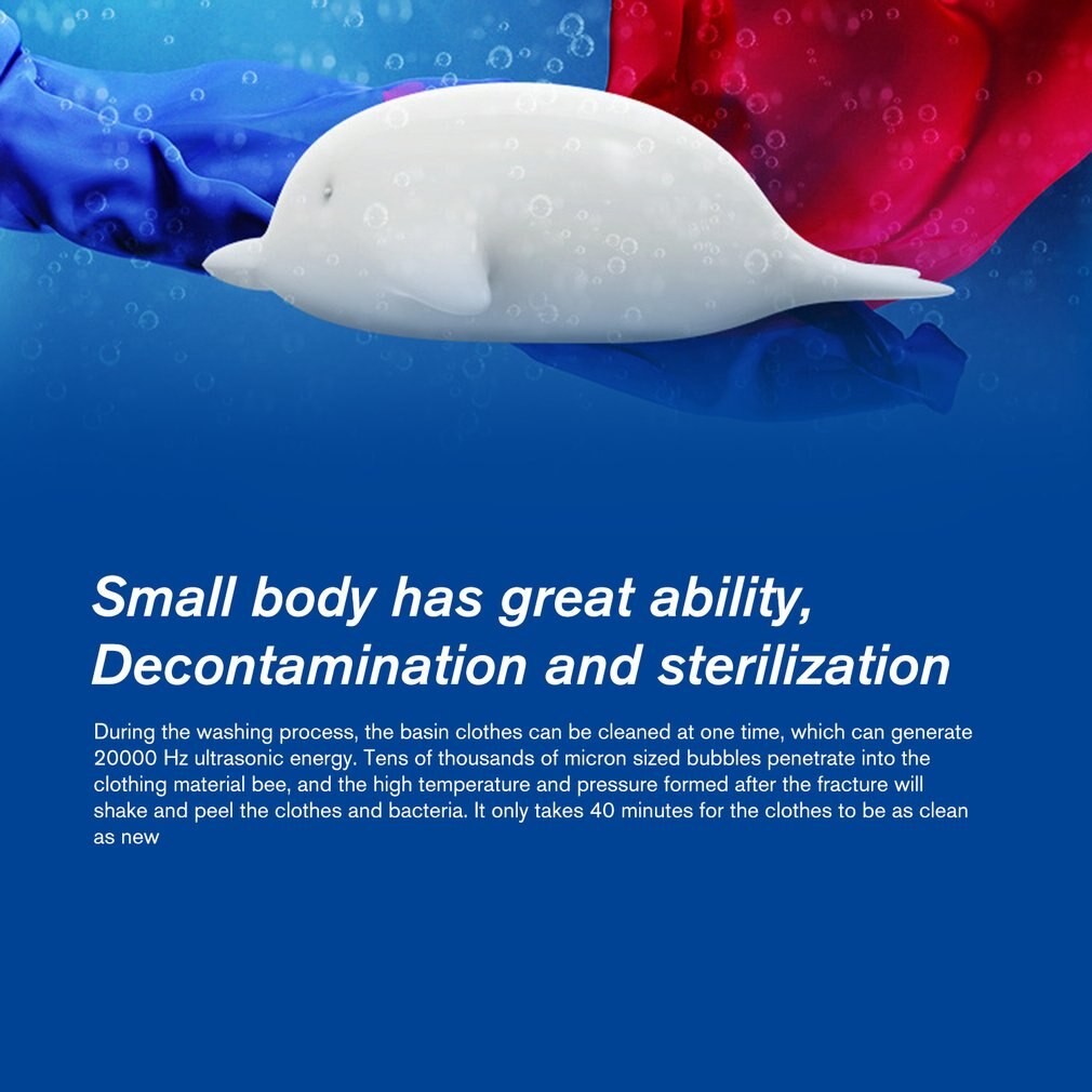 Mini Portable Laundry Washing Machine Plastic Ultrasonic Washer Cleaner Multi-Functional Cleanser For Clothes