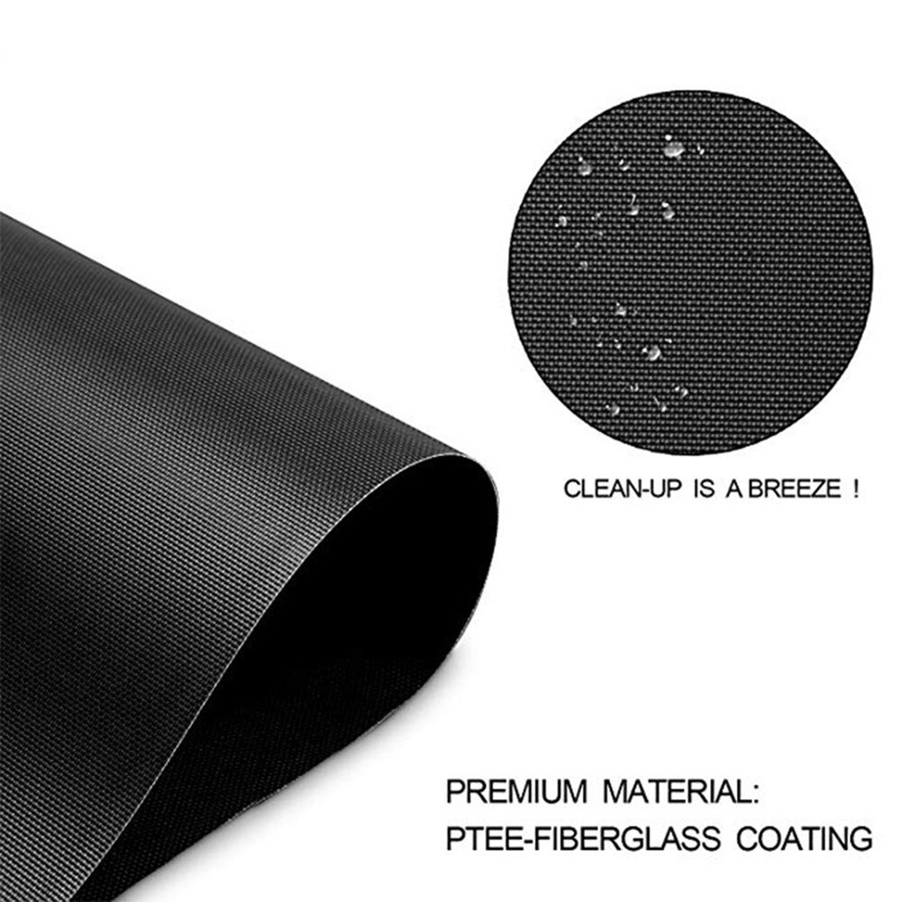 Round BBQ Grill Mats 25 cm Non-Stick Reusable Coating Grilling Mats PFOA-Free Cooking Pads for Pan Grill