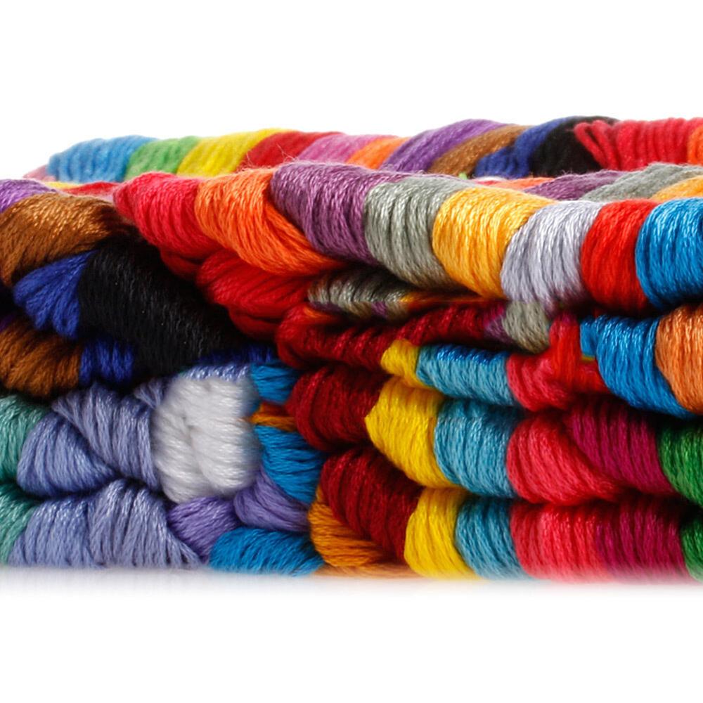 Lot 100 Multi Colors Cross Stitch Cotton Embroidery Thread Floss Sewing Skeins H7ED