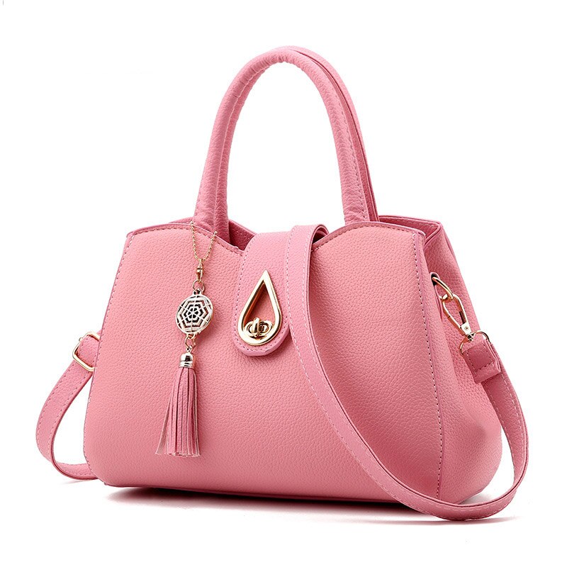 Bolsos de para mujer, bandolera de hombro con solapa de cuero PU, bolsillo para teléfono móvil, bolsillo interior con ranura: Rosa