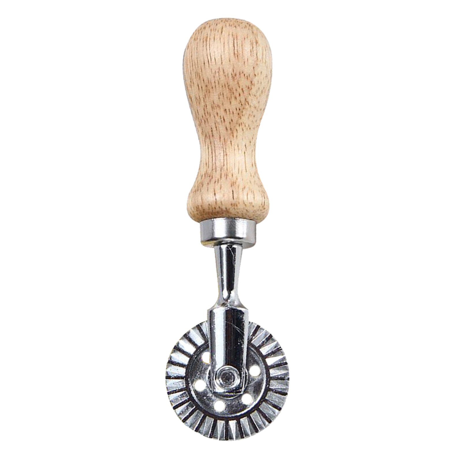 Ravioli Stamp Maker Cutter Pasta Maker Mold with Wooden Handle and Fluted Edge, Pasta Press Kitchen Attachment: Roll