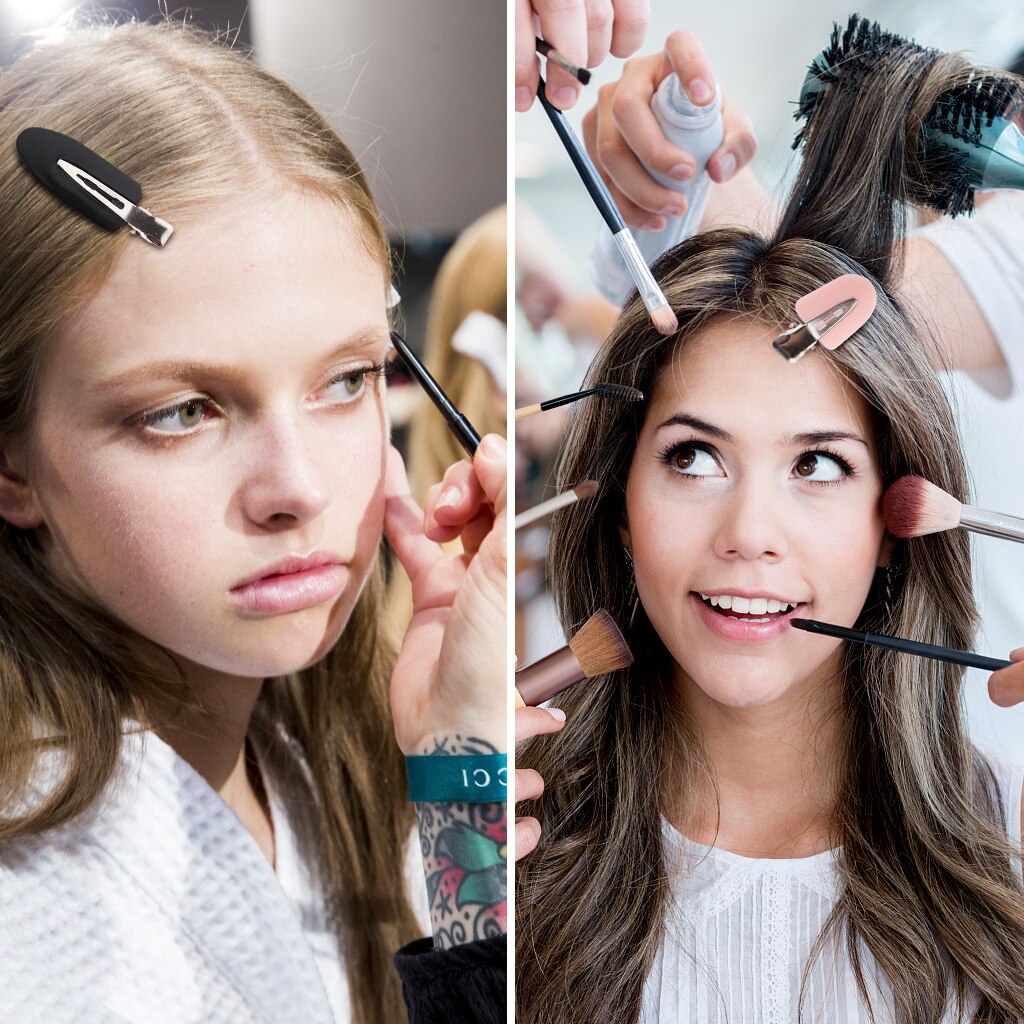 12 sztuk profesjonalne bez zginania spinki robić włosów plastikowe stylizacja spinki robić włosów Szpilka kędzior klip robić stylizacja z salonu zacisk narzędzia 6x2 cm