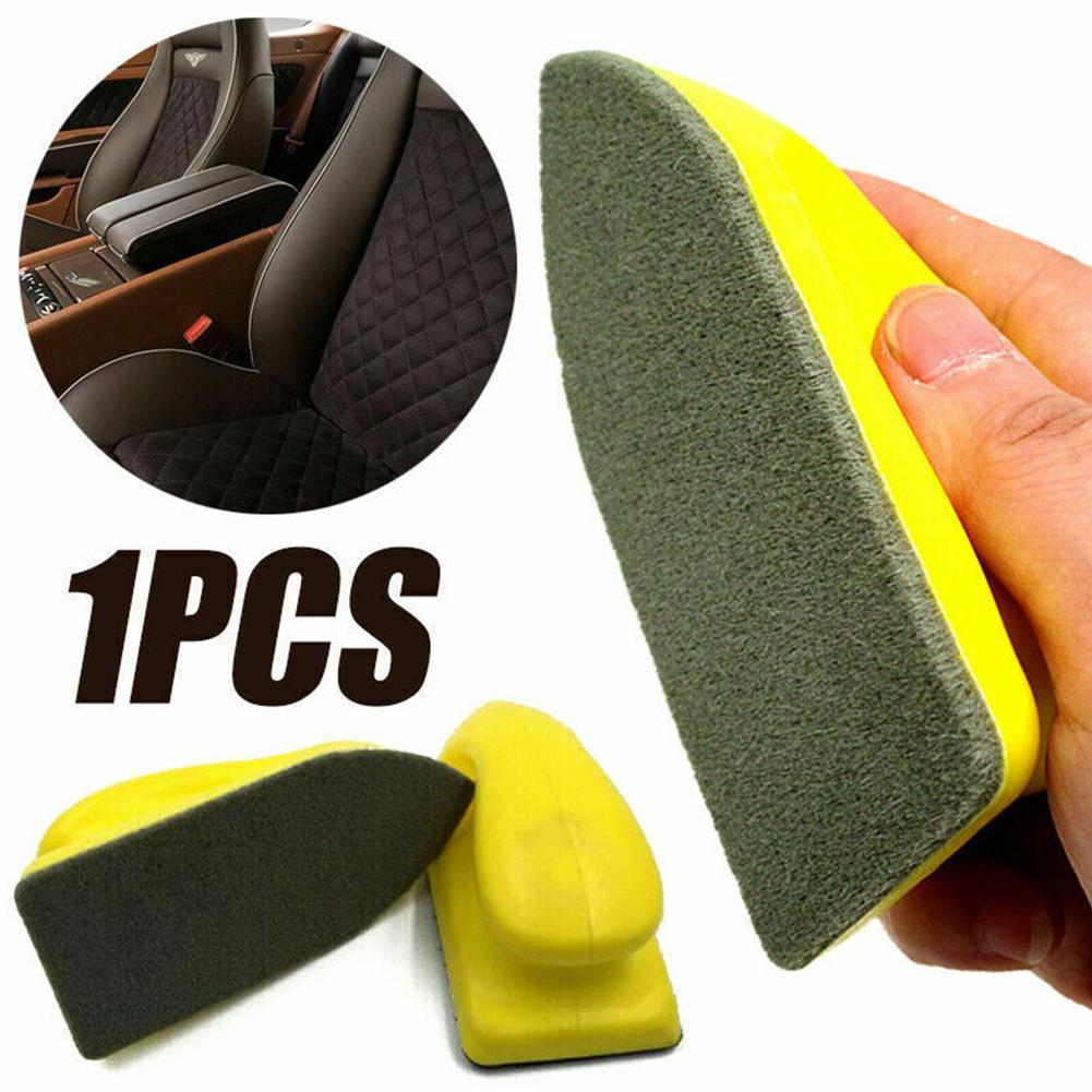 Bil læder sæde pleje detaljer ren nano børste blødt rengøringsværktøj til indvendigt lædersæde auto indvendigt vask tilbehør