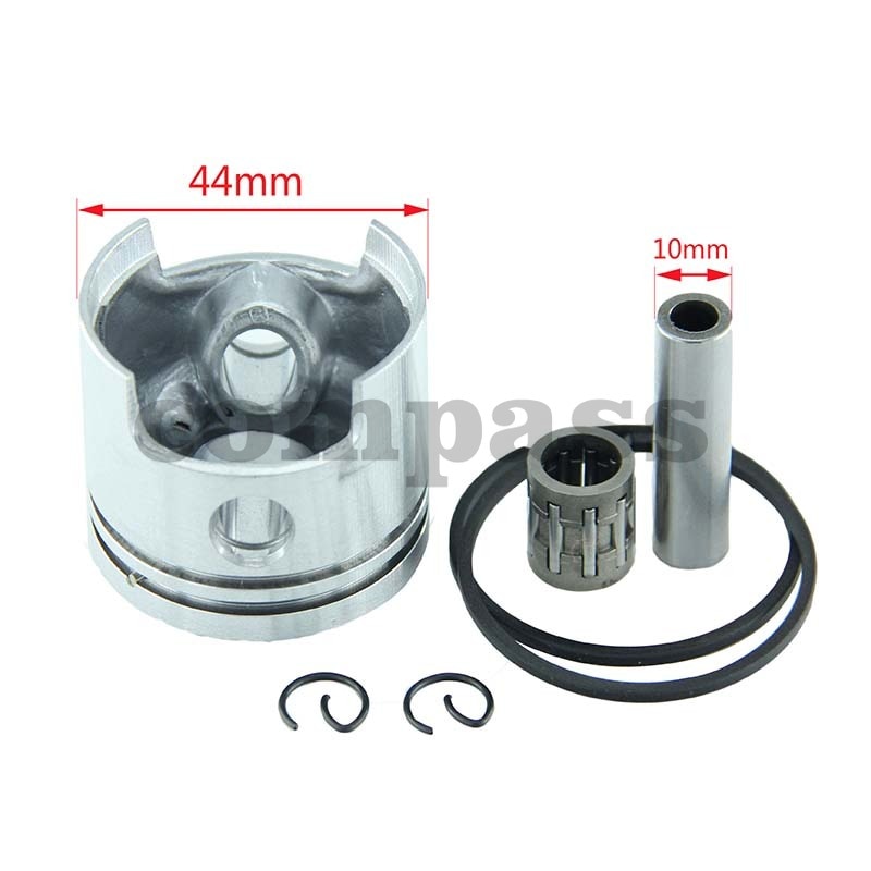44mm 49CC 52CC 2 Stroke Engine Piston kit for mini bike brush cutter trimmer with 1E44F-5 engine