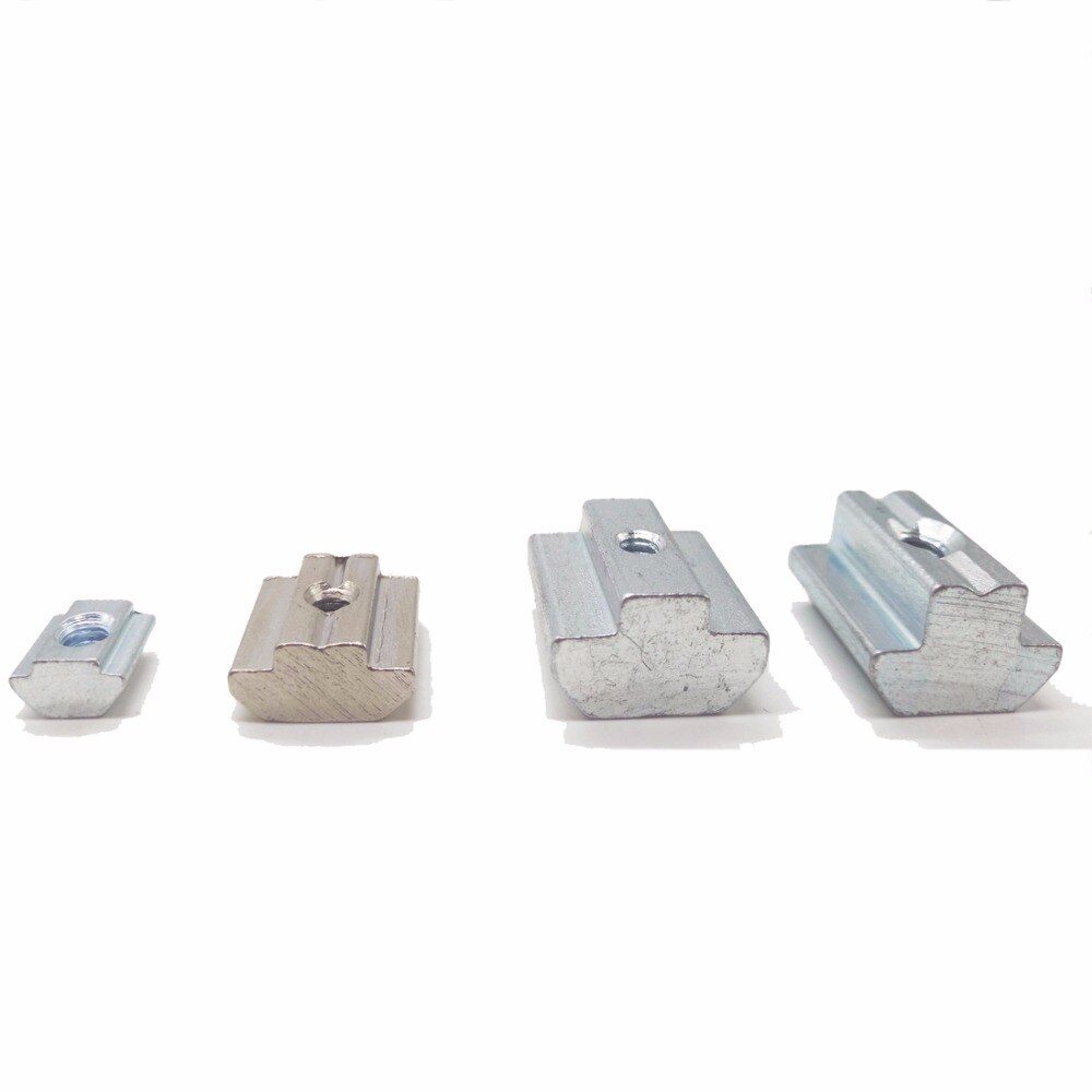 Écrou coulissant en T plaque revêtue de Zinc | /3030/4040/4545 série M3/M4/M5/M6/M8/M10 fil aluminium 10 pièces