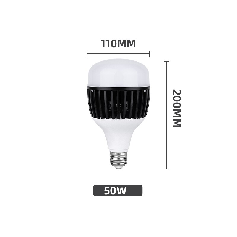 Superlyst industriel belysning 50w 80w 100w 150w e27 ført garagelys lampe 220v ledet høj bay industriel lampe til værksted: 50w
