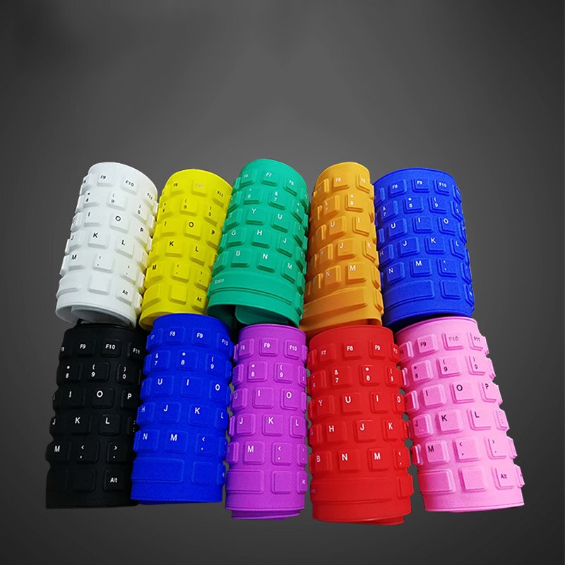 85- toetsen opvouwbaar usb mini-mute toetsenbord waterdicht siliconen draagbaar bedraad engels toetsenbord voor laptop pc buiten kantoorwerk
