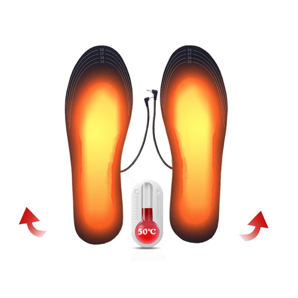 Usb elektriske opvarmede indlægssåler kvinder mænd opvarmningssko indlægssål vinter varme indlægssåler til sko støvler varmelegeme varme fodpuder indsætte