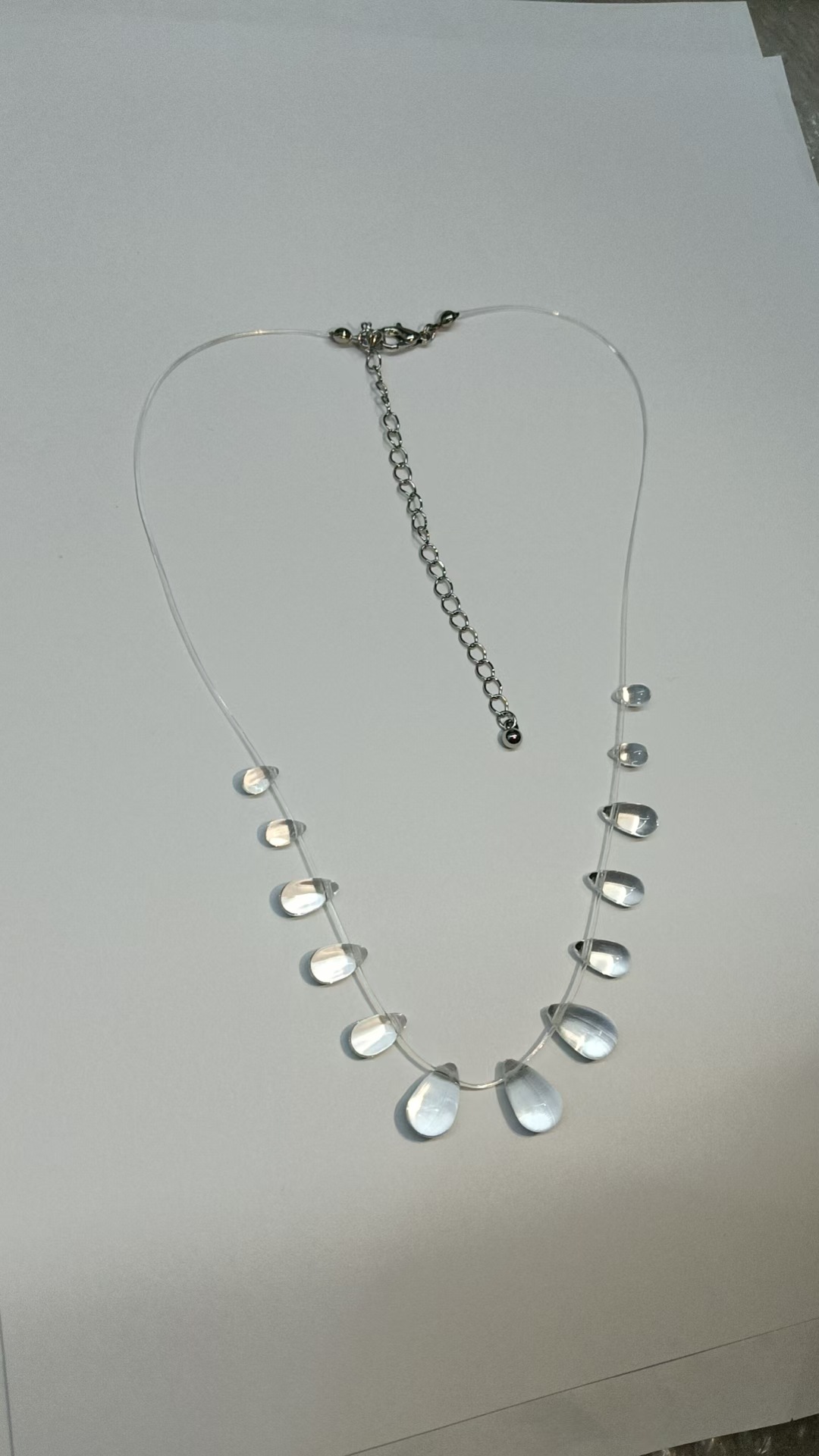 Handmade Dew Rain Earrings Bracelet Necklace Jwelry Set for Women Teen Girls Mom Crystal Wedding Party Jewelry for Her: Light Yellow Gold Color