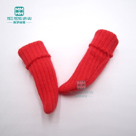 1/6 blyth Azone accesorios de ropa para muñecas calcetines de caramelo de rosa, rojo, azul, caqui: XB--XW--004--B