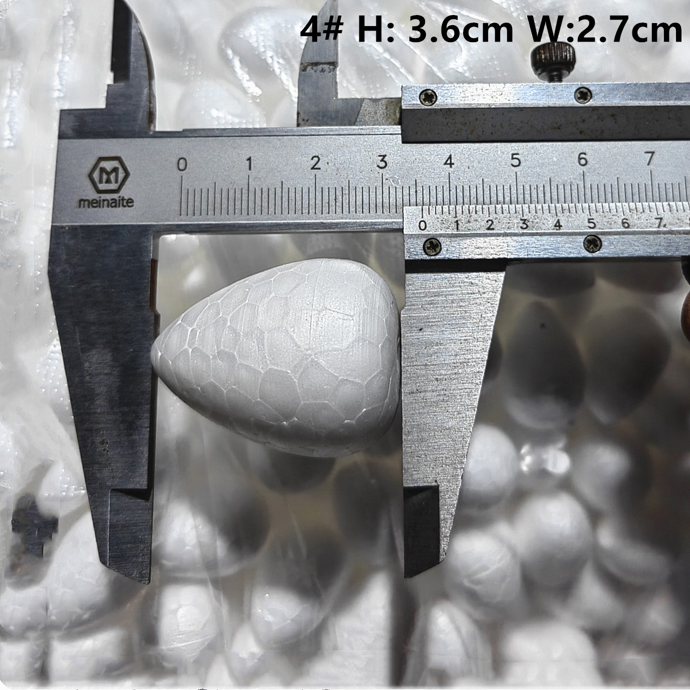 Forma de gota de agua para manualidades, 1/1, 5/2/2, 5/3/4/4, 5/5cm, forma de gota de agua, corazón de flores, rosa de espuma blanca hecha a mano, Media bola: Verde