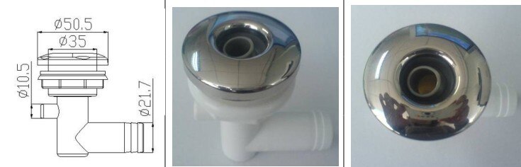 tub spa jet 1" inch direction jet SS cover WD1000S