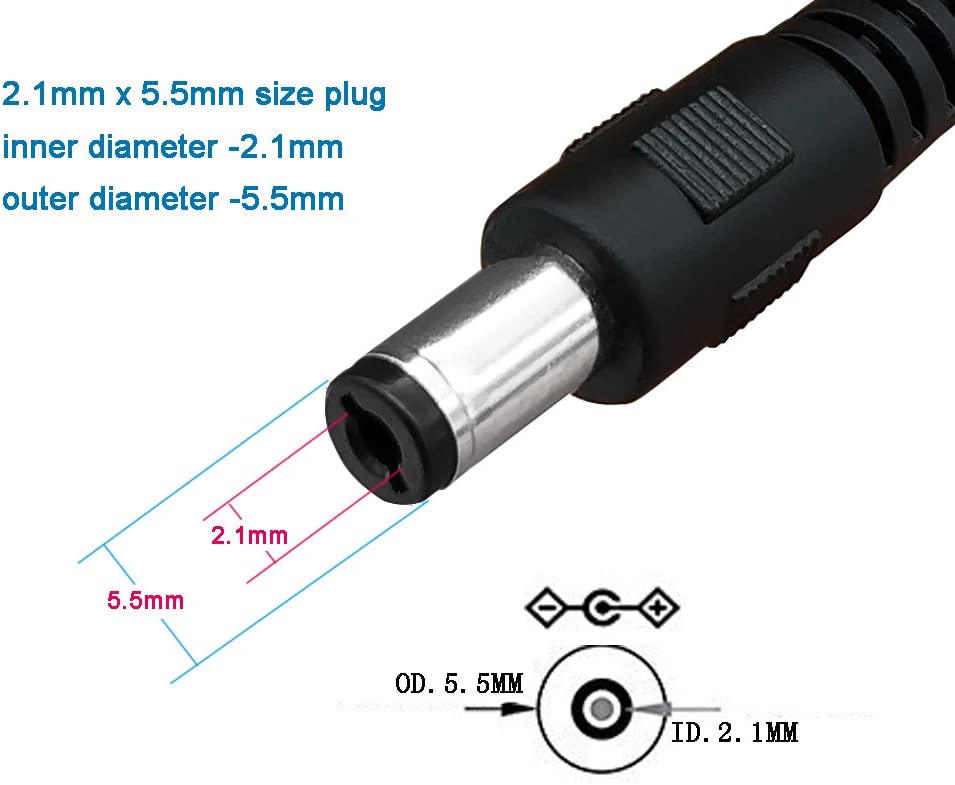 3 Pack LED Strip Light Inline On/Off Switch Cable for DC Jack 5.5mm x 2.1mm Male to Female Connector, DC Jack Switch,LED Tape Li