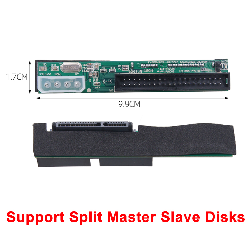 Adaptateur SATA vers IDE 2.5 "/3.5", série ATA SATA HDD vers PATA IDE 39/40 broches, convertisseur d'alimentation 4 broches, connecteur SATA vers PATA, carte Riser: Rouge