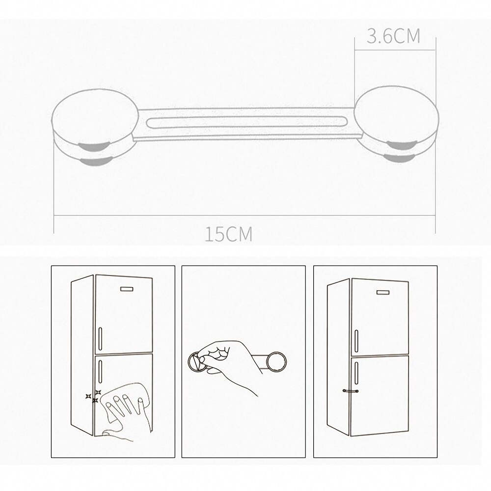 Multipurpose Portable Children Safety Lock Transparent Cabinet Locks Extended Baby Door Buckle Protection Cabinet Security Lock