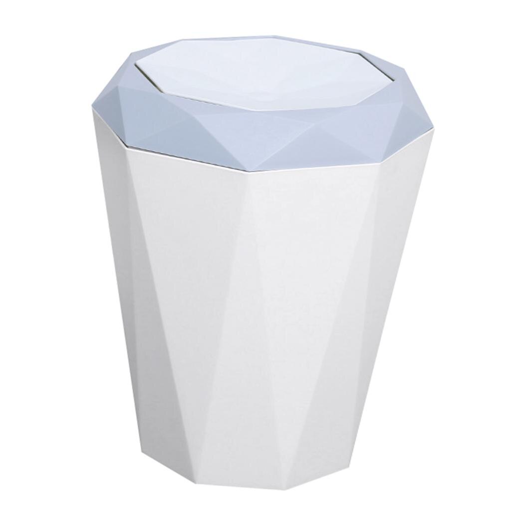 Poubelle avec couvercle pivotant 12 L, poubelle de salle de bain
