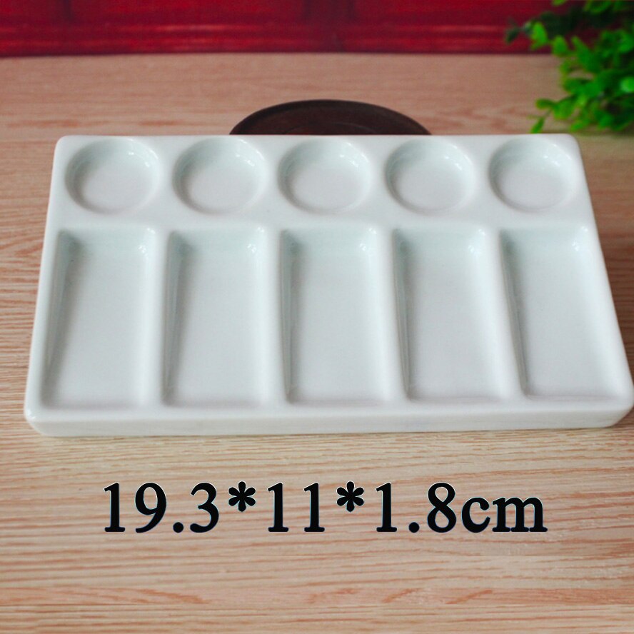 White Ceramic Watercolor Palette Artist Activities White Rectangular