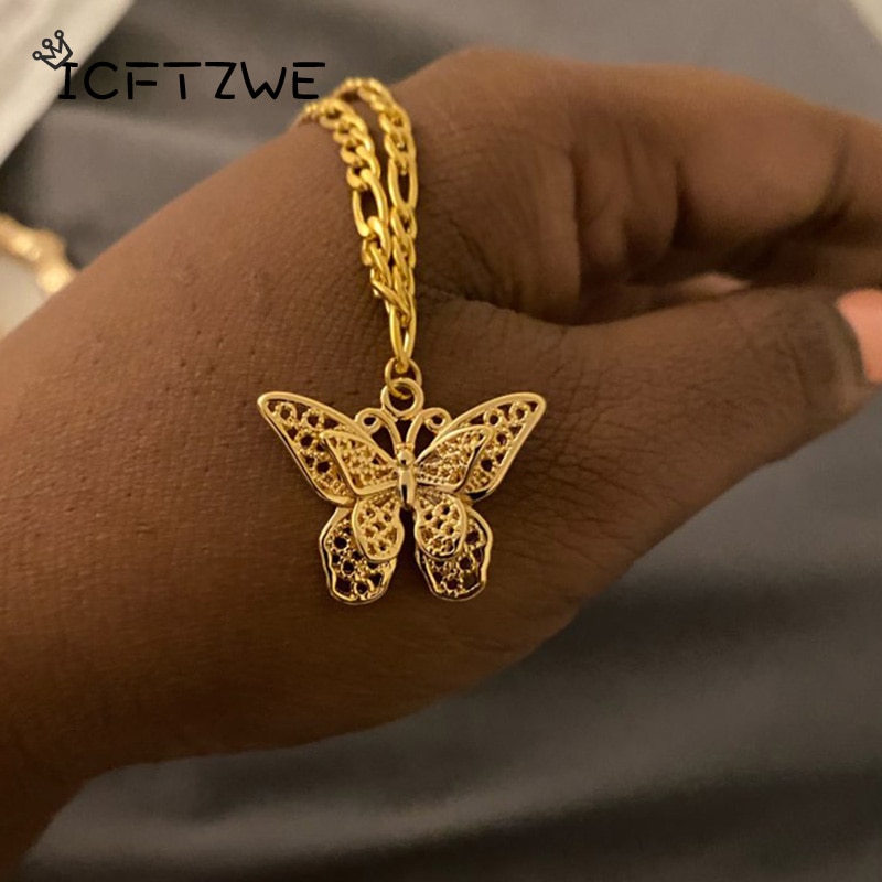 Nette Schmetterling Fußkettchen Für Frauen Edelstahl Gold Charme Kette Schmetterling bilden Fußkettchen Strand Fuß Sandale Böhmischen Schmuck