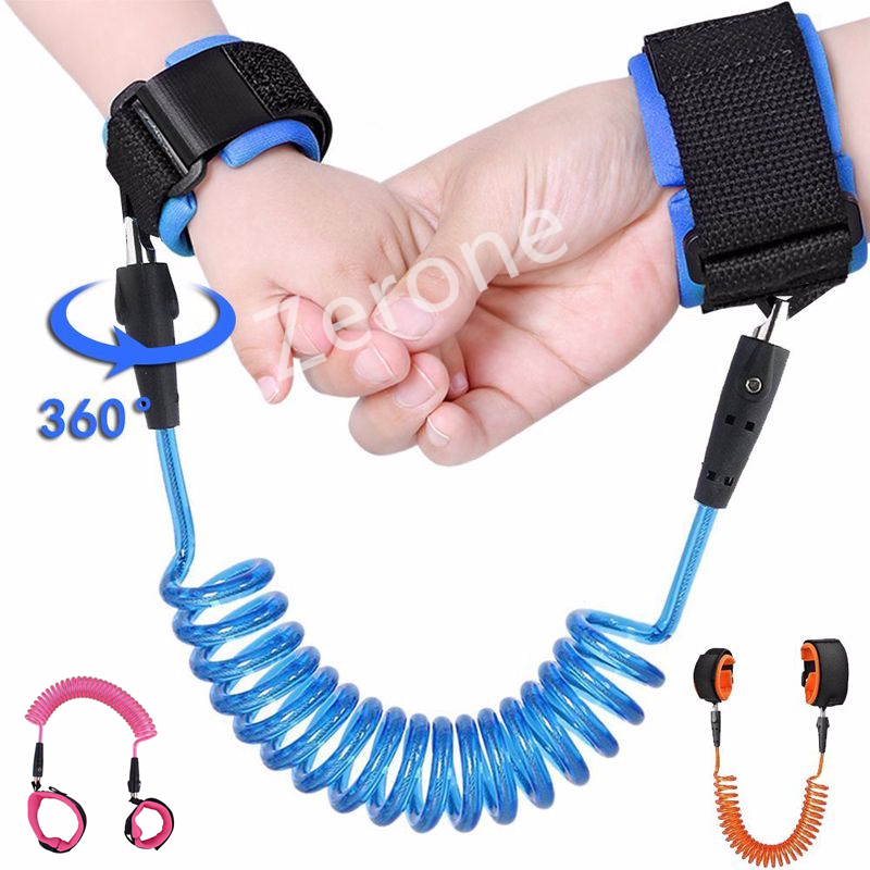 1.5-2.5m Kids Safety Harness Adjustable Children Leash Anti-lost Wrist Link Traction Rope Baby Walker Wristband