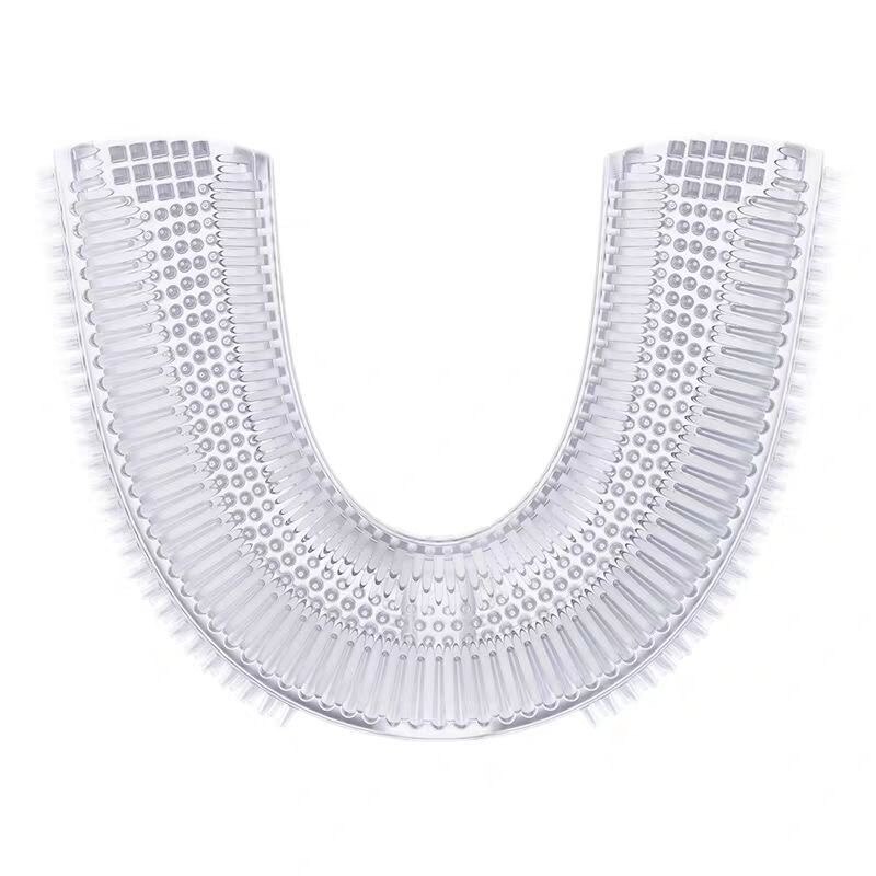 Children's Electric Toothbrush Smart 360 Degree U Silicon Toothbrush USB Automatic Ultrasonic Tooth Toothbrush Cartoon Pattern: Brush head