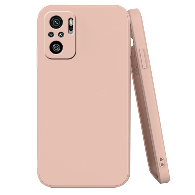 Pour la Couverture Xiaomi Redmi Note 10S Pour Redmi Note 10S Capas Antichoc TPU Étui Souple Pour Redmi Note 10S 10 Pro Fundas: Cuir véritable / Rose