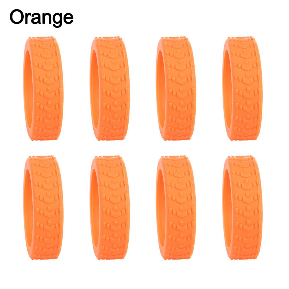 8pcs Travel Luggage Caster Shoes Silicone Suitcase Wheels Protection Cover Reduce Noise Trolley Box Casters Cover: Light Gold