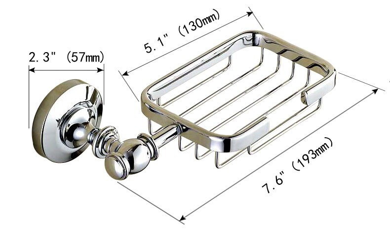 Badkamer Accessoires Zeepbakje Chrome Wandmontage Badkamer Bad Douche Zeepbakje Mand Houder KD573