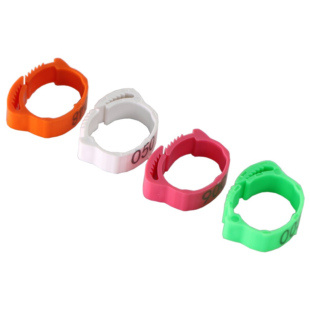 Brasmoyu 30Pcs Verstelbare Kip Voet Ringen Binnendiameter Size 2 ~ 2.4Cm Kip Gevogelte Flexibele Intrekbare Voet Ring 6 Kleuren