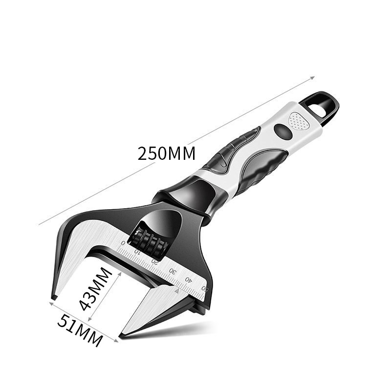 Adjustable Wrench Universal Spanner Key Nut Wrench 6" 8" 10" 12" Large Opening Adjustable Spanner Repair Hand Tools: 10 inch