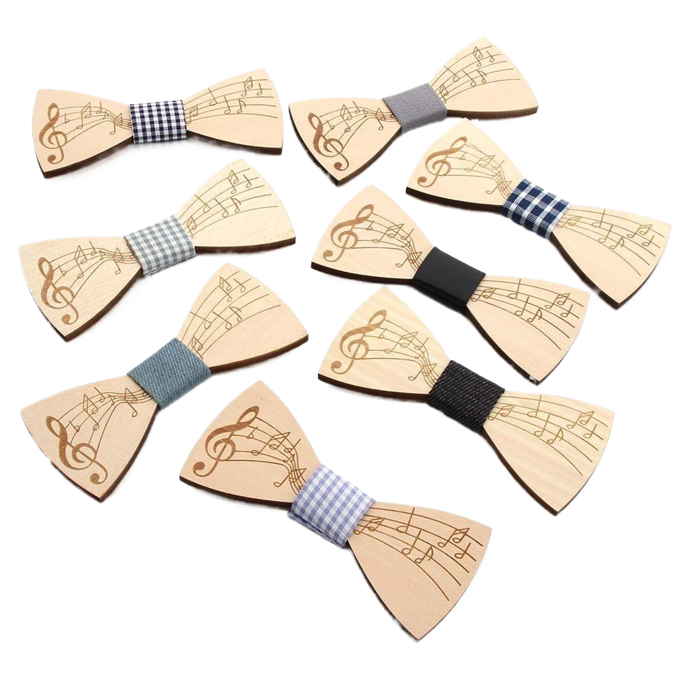 Pajarita de madera Vintage para hombre, corbatas de madera Retro talladas con agujeros, correa ajustable, pajarita de madera, Corbatas