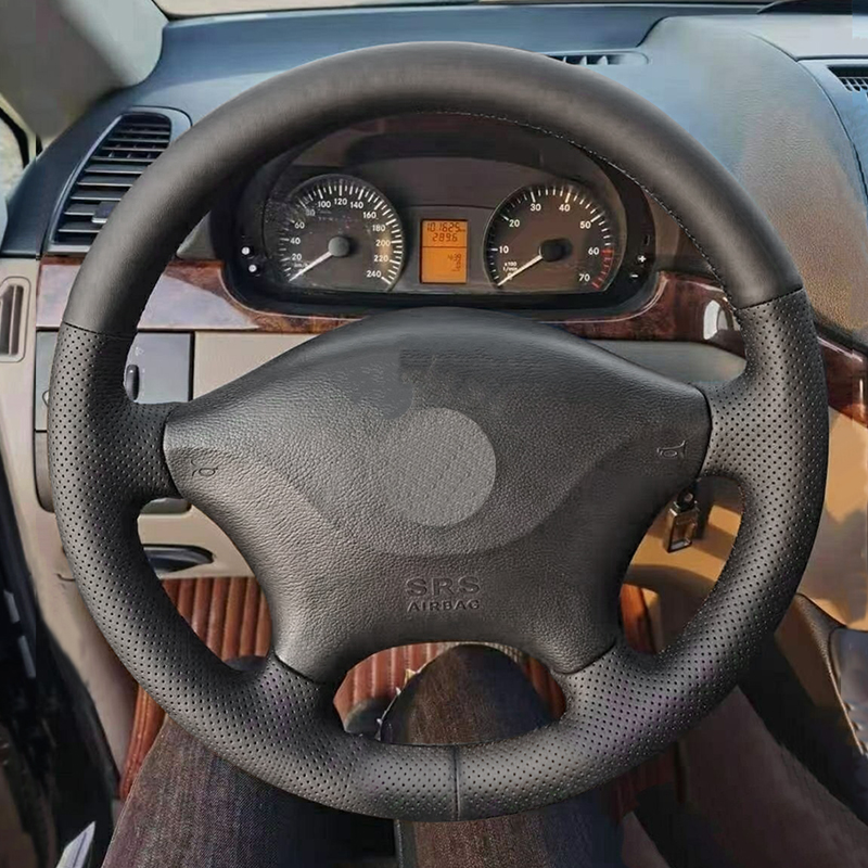 Vlechten Op Het Stuur Voor Mercedes Benz Vito Viano W639 2006 Auto Stuur Handgestikte Lederen Hoes