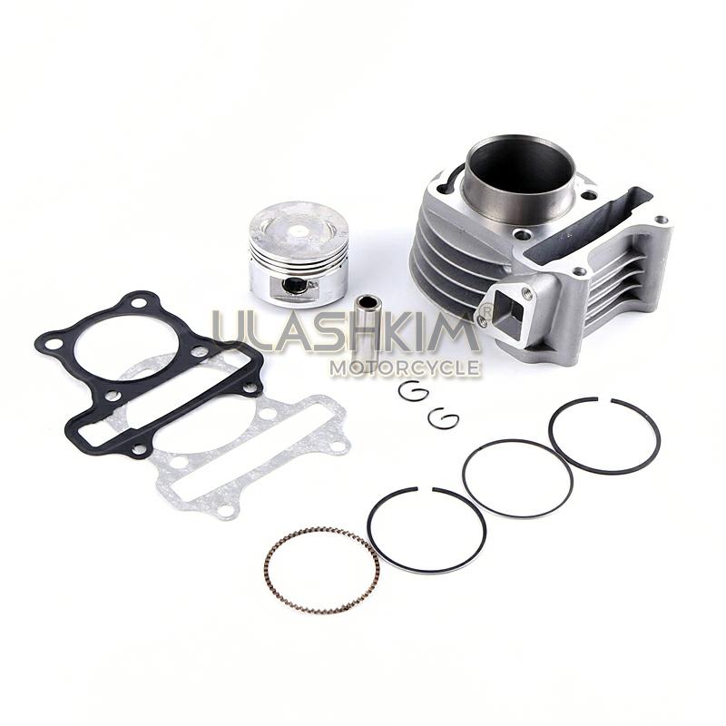 139 qmb 139 qma kamaxel  gy6 50 60 80 uppgradering  to 50mm gy6 100cc stort borrsats cylinderkolvsatshuvud med 64mm lång ventil