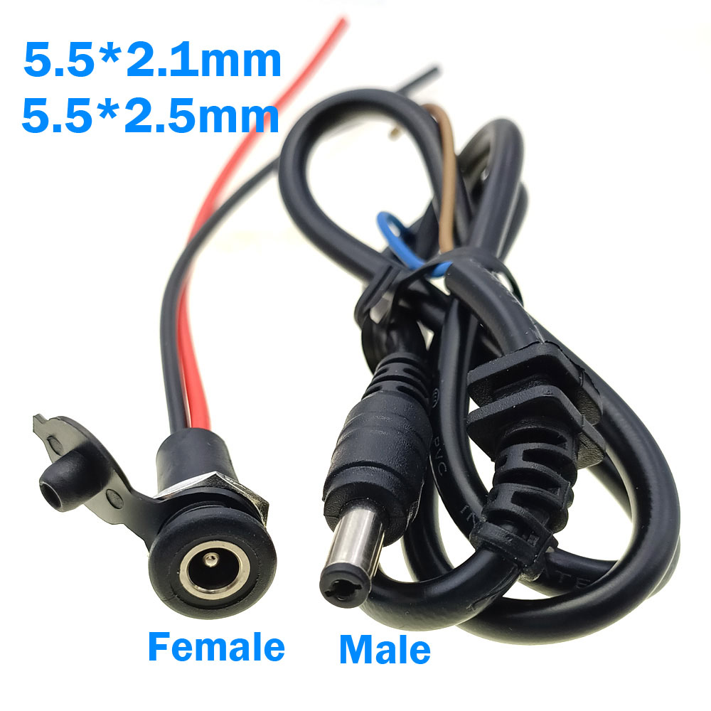 36V/48V/60V Charging Head Lithium Battery Charger Electric Bicycle Output Line Round Male And Female Base DC2.1/2.5 Charger Plug