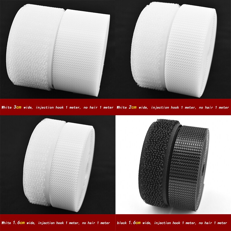 1Meter 16/20/25/30/38/50/100mm Adhesive Hook And Loop Fastener Tape No Glue Velcros Adhesive Sewing-on Sstrips Magic Tape