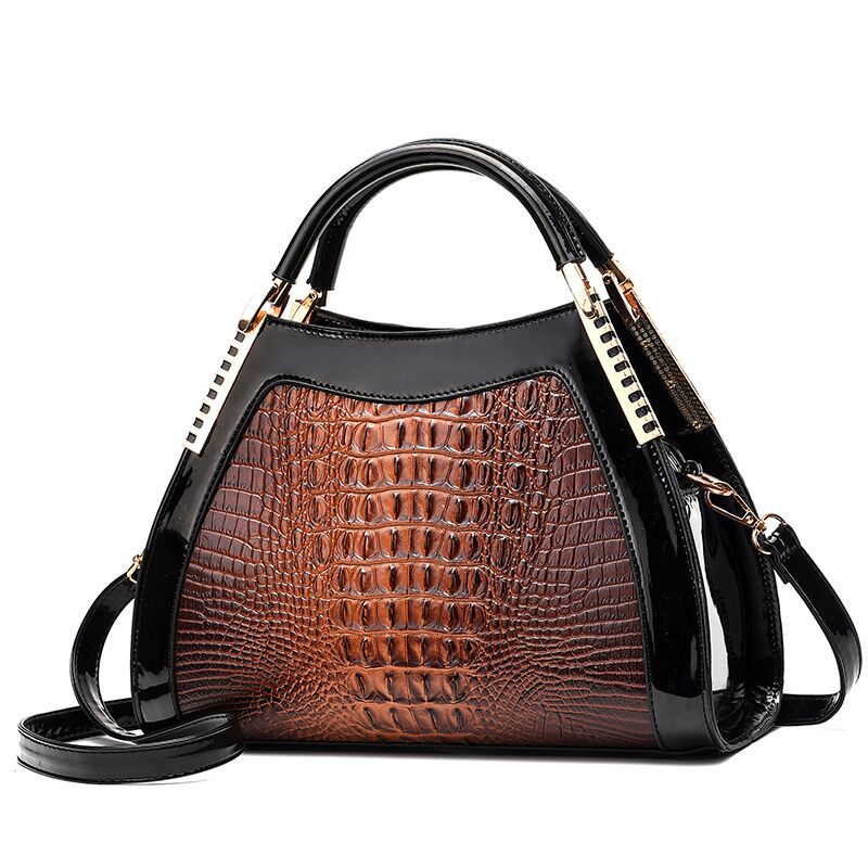 Gaohe-Bolso con estampado de cocodrilo para mujer, bolso de una tira, versión coreana, simple, Otoño,: Khaki