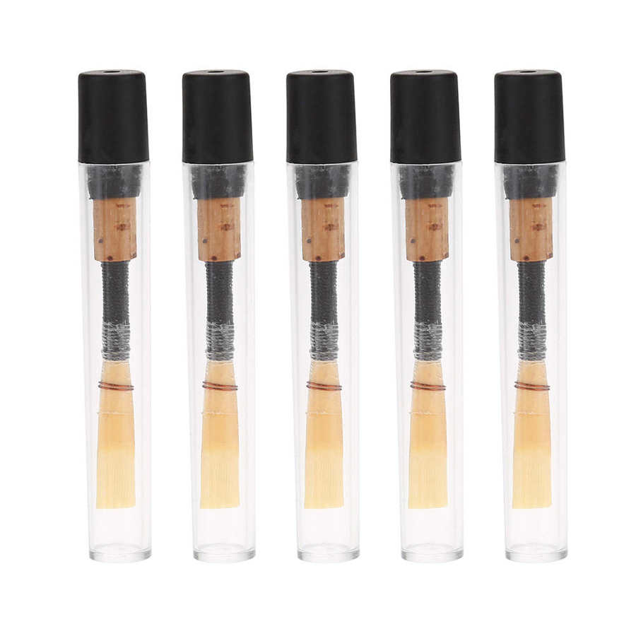 Oboe reparación Reed buena bambú viento Sustitución de instrumento piezas con manga de Tubo Transparente gran para los jugadores de Oboe: 5 sold