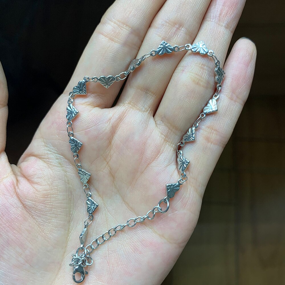 Charm bransoletka naszyjnik kobiety biżuteria lina ze stali nierdzewnej łańcuchy gwiazdy bransoletki nigdy nie zetrzeć bransoletki prezenty 2021 USENSET: Bracelet 17cm-5cm / c8