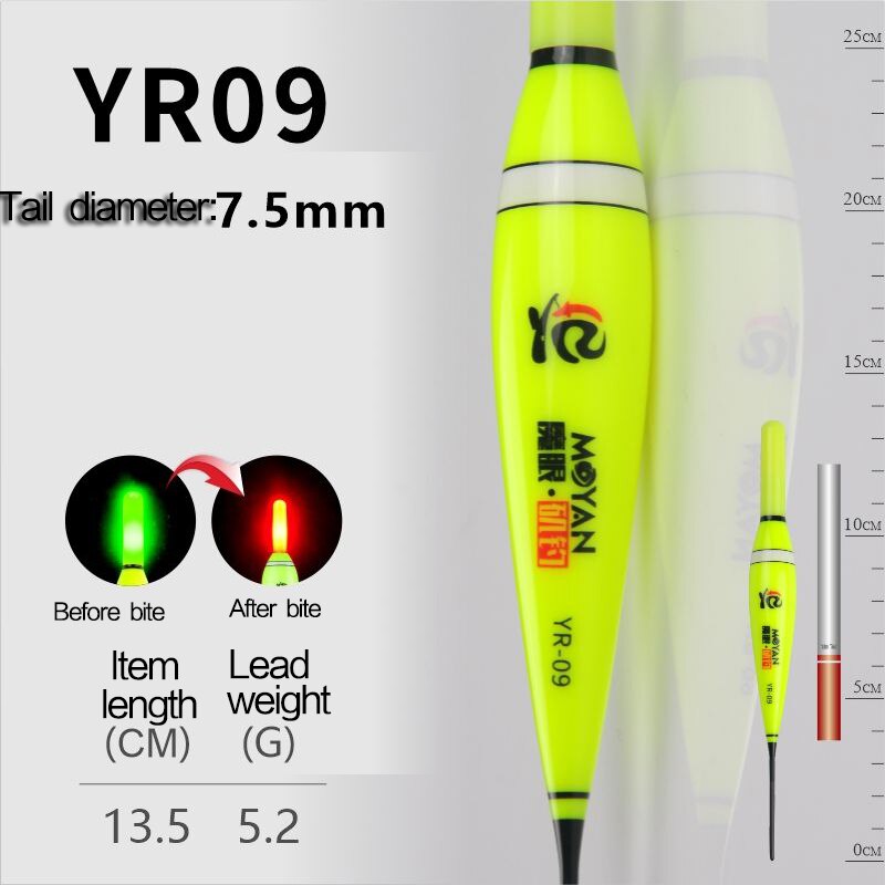 Flotador de pesca inteligente, Sensor de gravedad, luminosas de noche, flotadores de pesca, luz Led brillante eléctrica, recordatorio automático, Bobber de pesca: 09