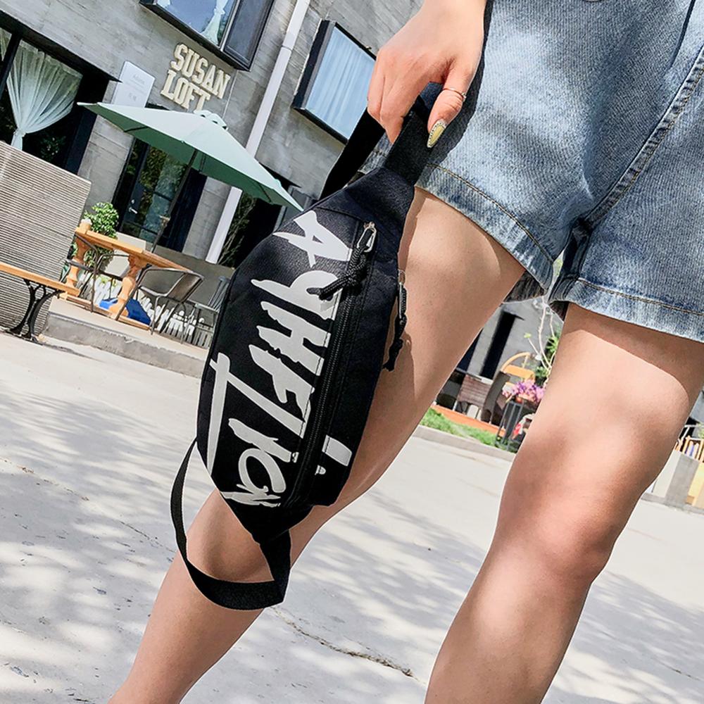 Frauen Männer lässig Taille Tasche Hüfte hüpfen unisex Nylon Crossbody Schulter Taille fanny Gürtel Pack knapp Drucken Wilden Brust taschen