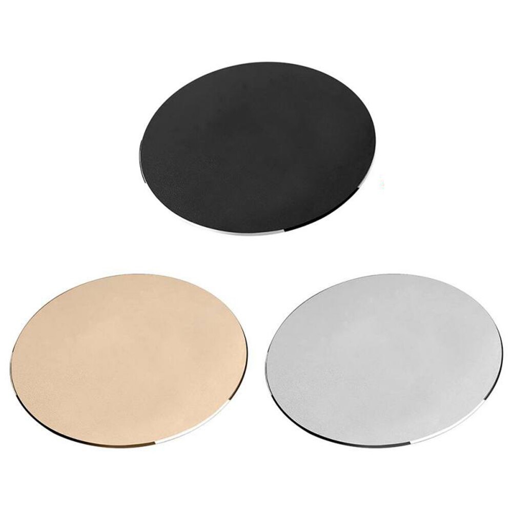 Aluminium Alloy Waterproof Round Desktop Gaming Mouse Mat Pad Computer Accessory