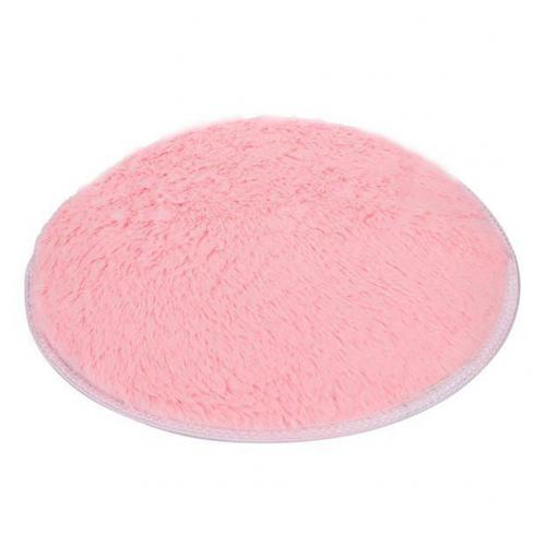 40cm rond salle de bain chambre polaire doux anti-dérapant tapis de sol tapis décor à la maison: Rose