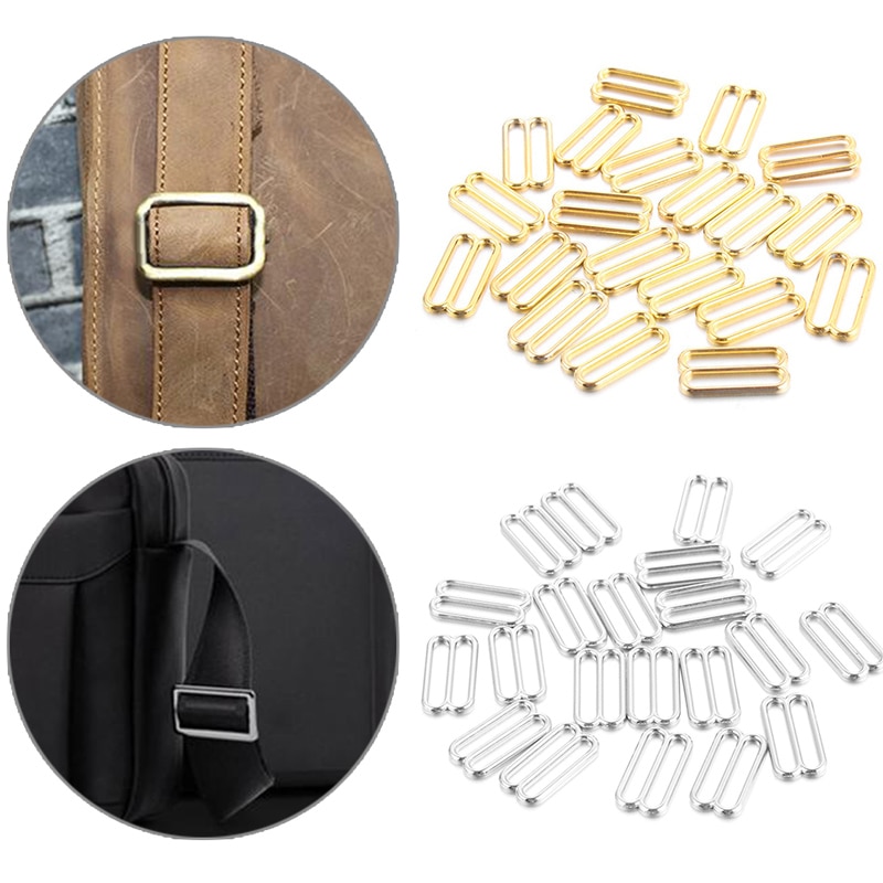 Goudkleurige, zilverkleurige metalen legering, nylon gecoate bh-ringen en schuifregelaars, riemverstellers, gespen, 20 stuks ondergoedverstelaccessoires