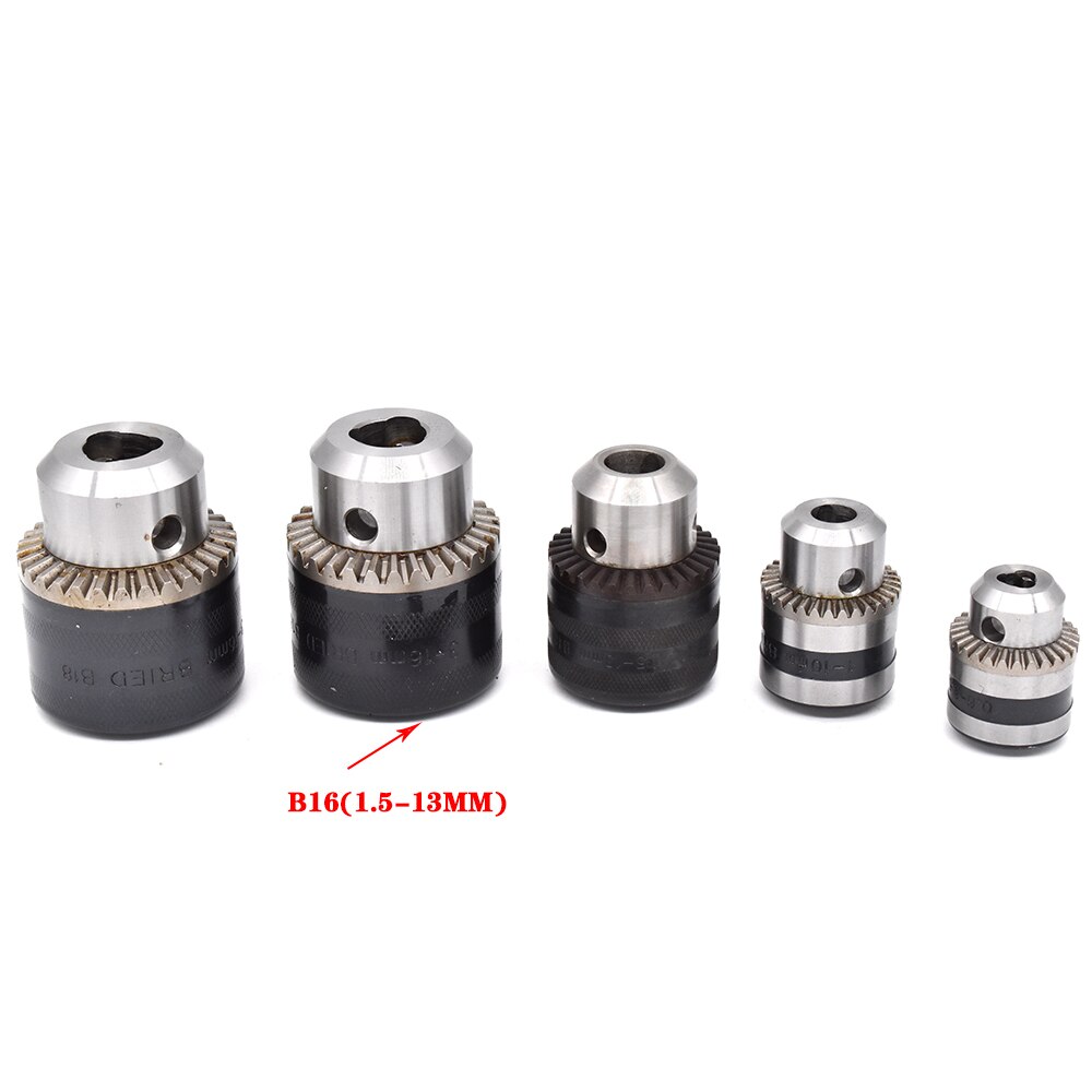 1pcs keys drill chuck B10 B12 B16 B18 0.6-6MM 1-10MM 1.5-13MM 3-16MM collet chuck for CNC drilling machine: B16(1.5-13MM)