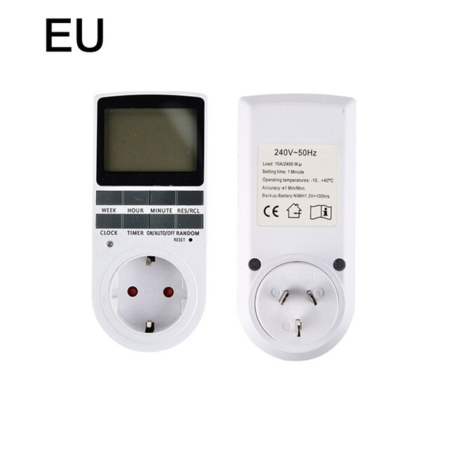 Digital Timer Switch Programmable Timing Socket EU UK US AU BR Plug Electrical Wall Plug-in Power Socket Timer Switch Outlet: TM02-F  EU