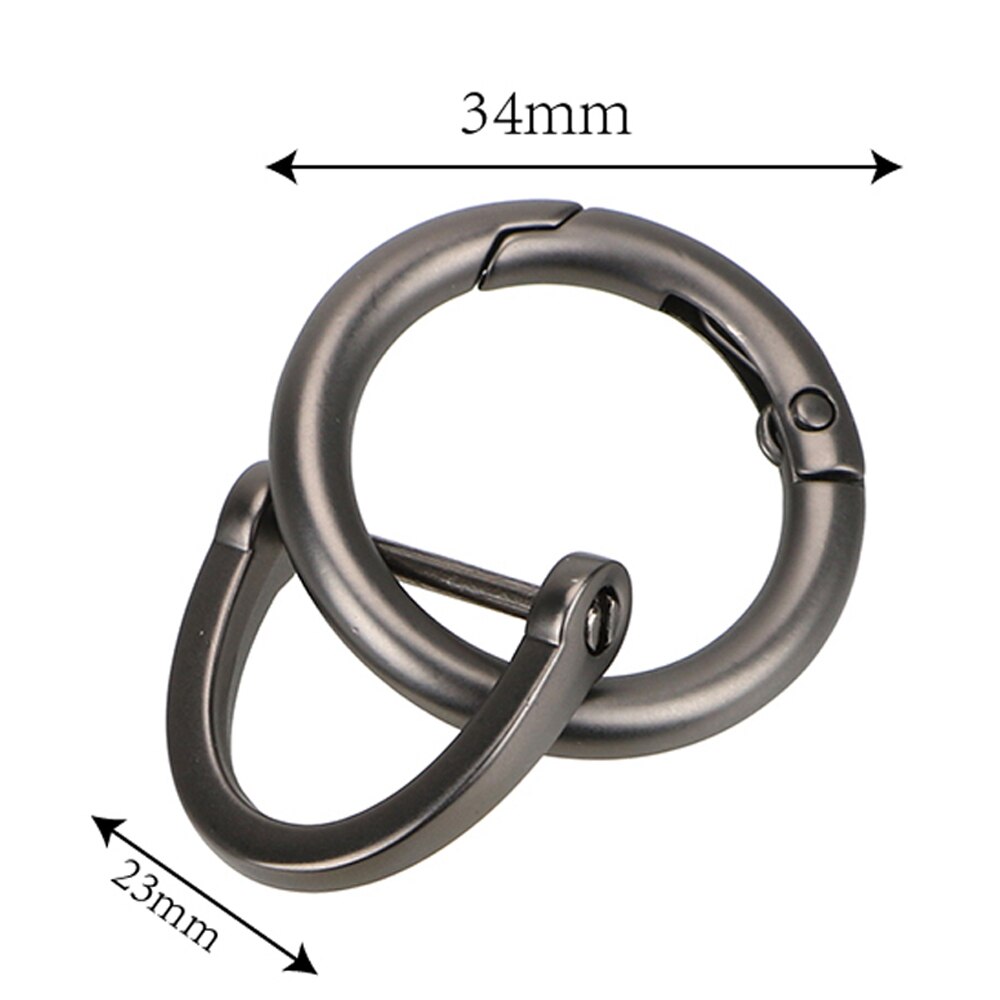 YOSOLO Thick Rod Car Keychain Metal Key Rings Interior Accessories Classic Key Ring D Shape Horseshoe Key Holder: Upgrade Set
